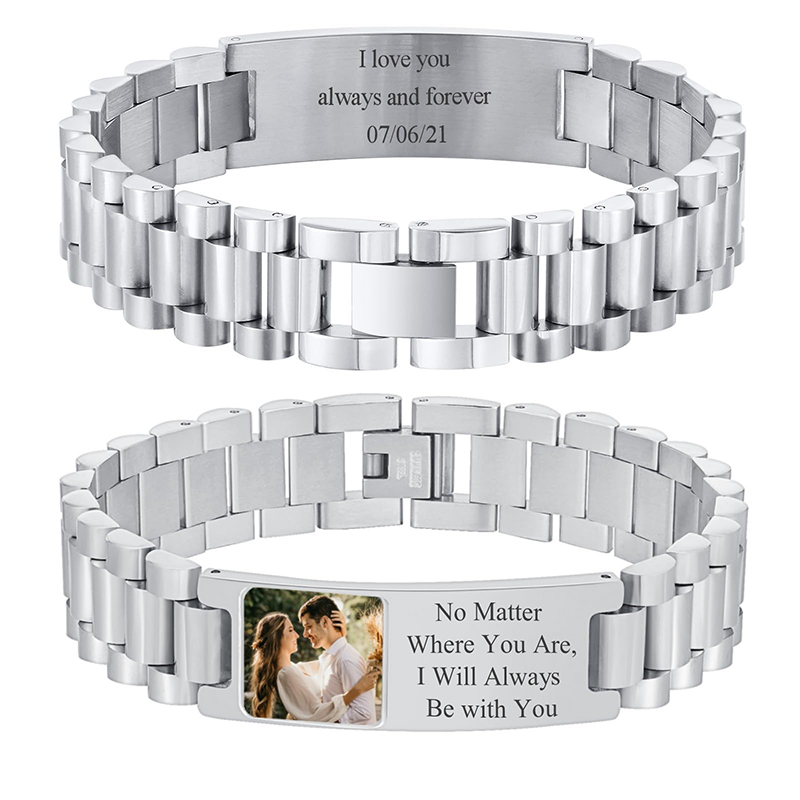 Jewelry Like Watches - Özel Resim Metin Bilezik saat kayışı