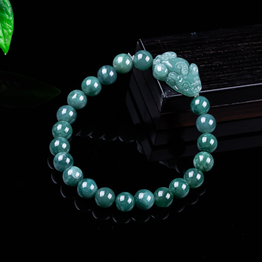 Jewelry & Watches Spółka Z Ograniczoną Odpowiedzialnością - Doğal Birmanya Jadeite Pixiu Bilezik Vintage