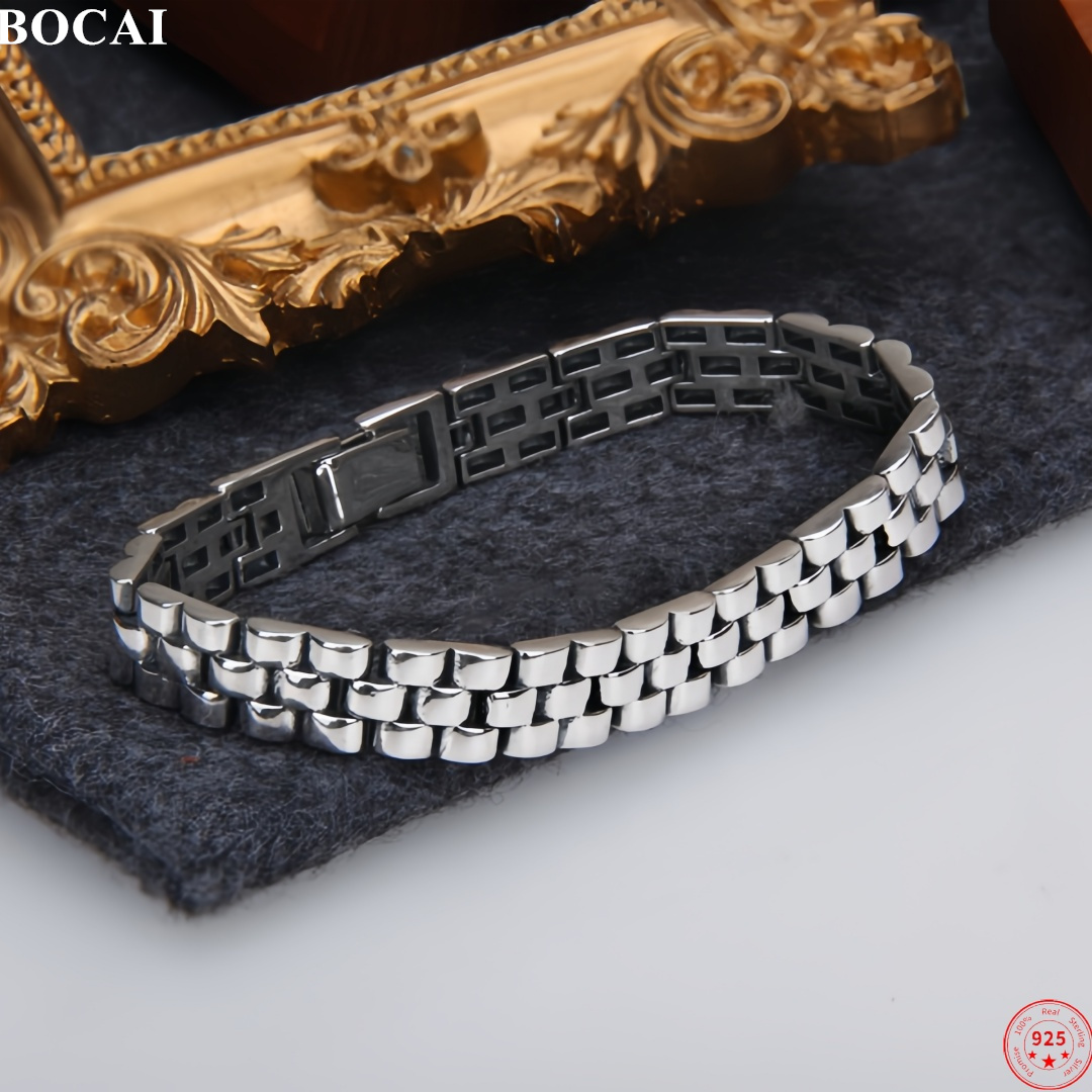 Fine Jewelry Watches Women - BOCAI Yeni S925 Gümüş Takılar Erkekler