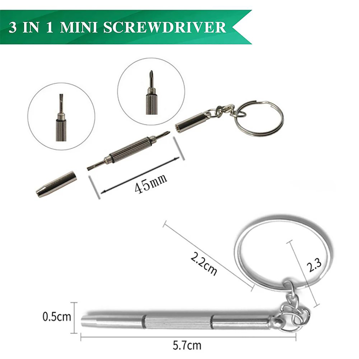 1/2 adet hassas 3 in1 tornavid - Watch Repair Tool Kit incelemesi ve fiyatı