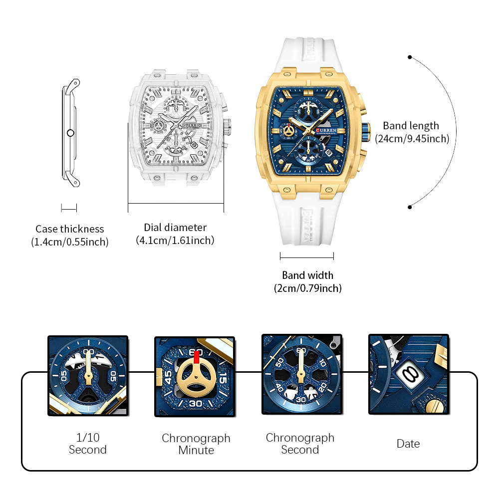 CURREN Lüks Vintage Erkek Spor - Jewelry Bracelet Watches incelemesi ve fiyatı