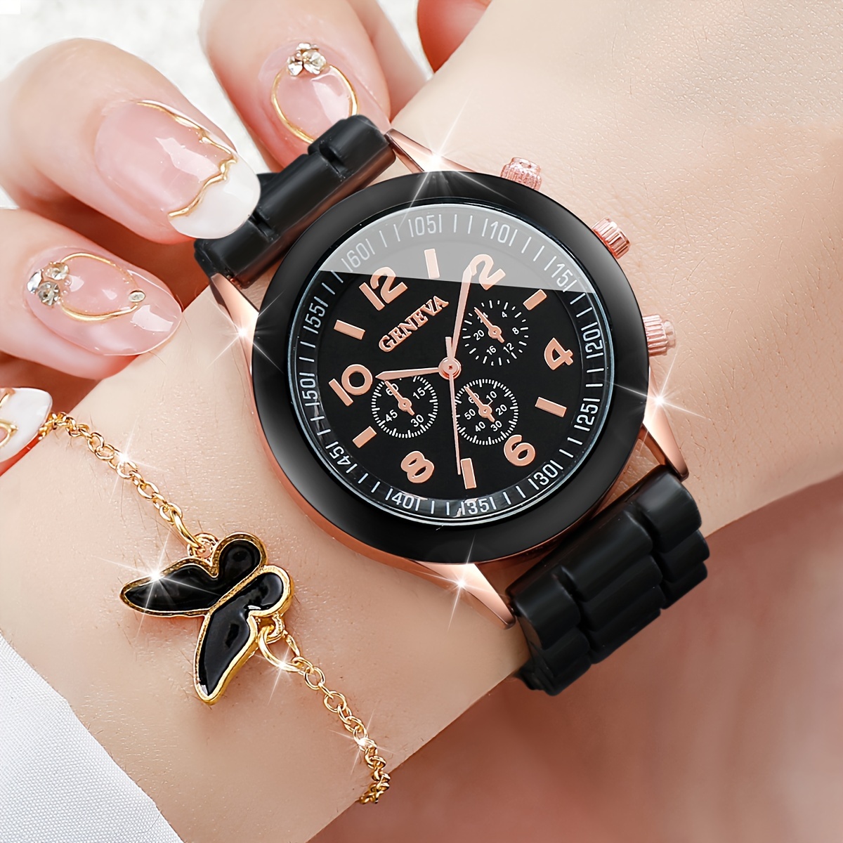 6 adet/takım kadın saati rahat - Jewelry Like Watches incelemesi ve fiyatı
