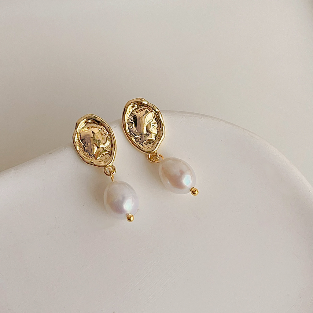 DIY aksesuarları Fransız retro - Pearl Stud Earrings incelemesi ve fiyatı
