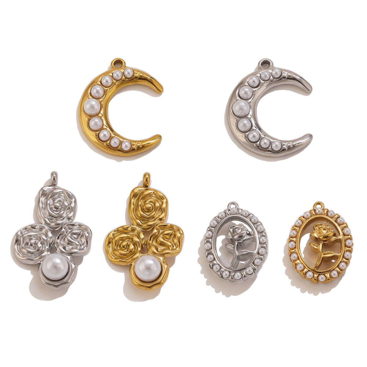 5 adet paslanmaz çelik 18K alt - Pearl Stud Earrings incelemesi ve fiyatı