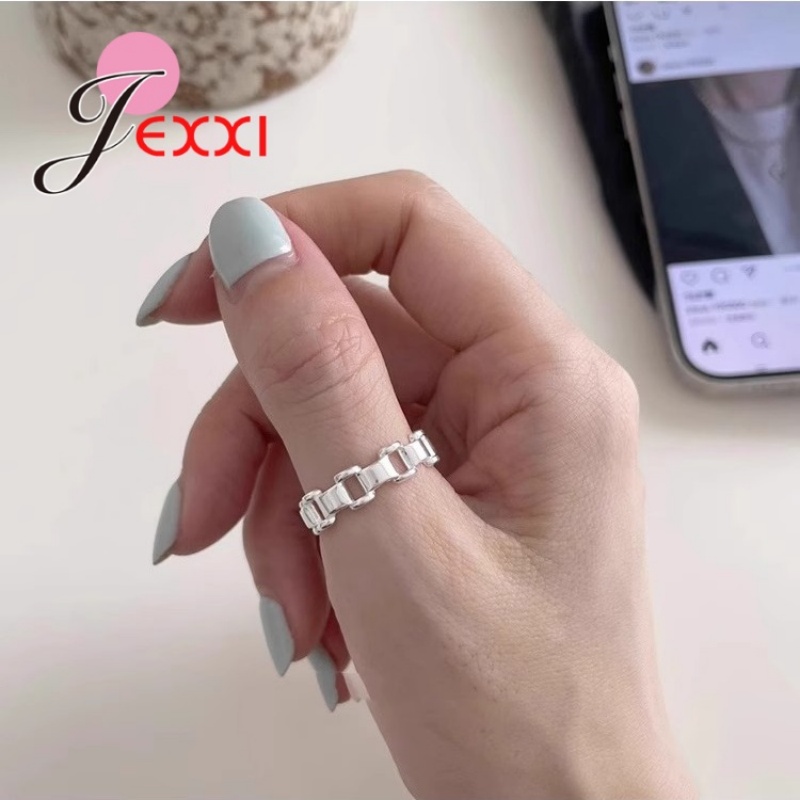 Gümüş S925 saat zinciri yüzükl - Fine Jewelry Watches Women incelemesi ve fiyatı