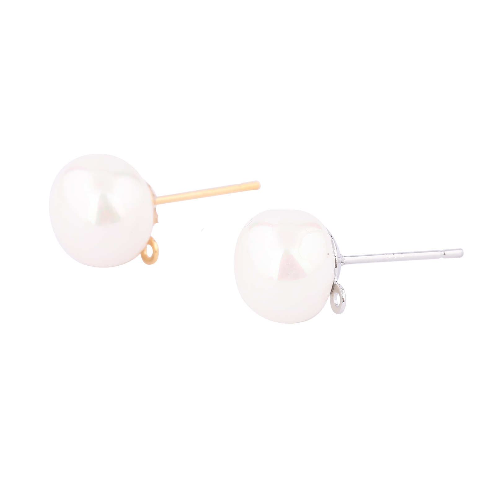10 adet bakır beyaz K altın ka - Pearl Stud Earrings incelemesi ve fiyatı