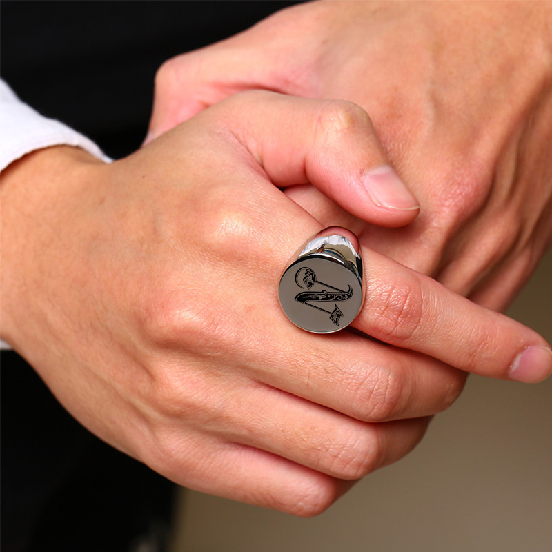 Vnox şık desen yazı ilk damga  - Statement Cocktail Ring incelemesi ve fiyatı